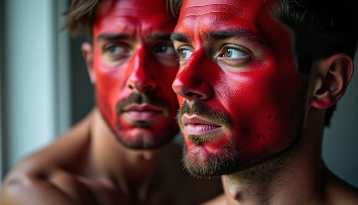 Visage rouge chez les hommes : comprendre les causes et astuces pour apaiser les rougeurs