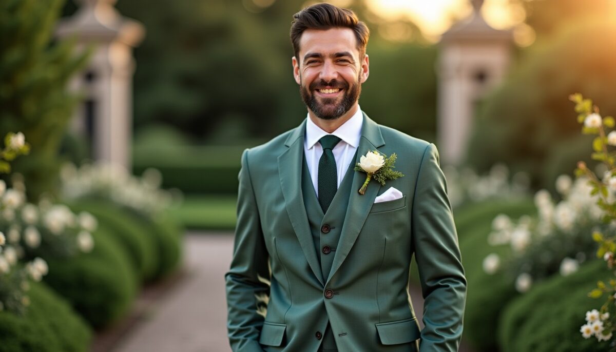 Costume de mariage vert sauge pour homme : nos conseils pour un look harmonieux et élégant Costume de mariage vert sauge pour homme : nos conseils pour un look harmonieux et élégant