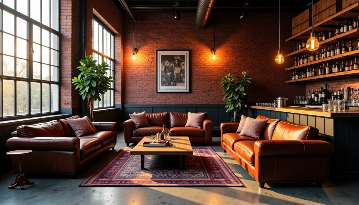 Ambiance loft industriel : transformez votre salon en bar à whisky chaleureux et raffiné Ambiance loft industriel : transformez votre salon en bar à whisky chaleureux et raffiné